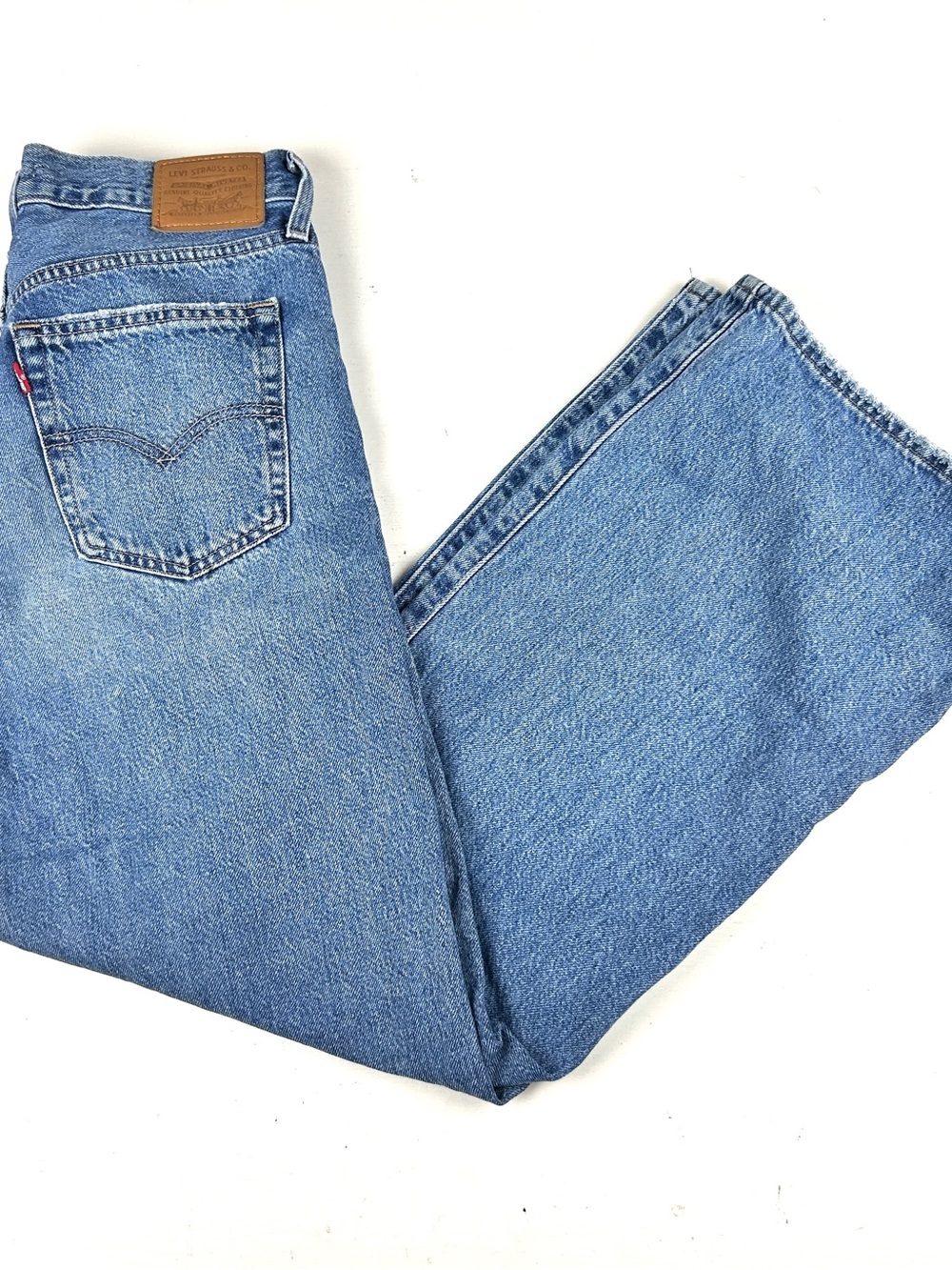 Levi's Premium Women's Baggy Boot Jeans Size 28 X 30 Medium Wash Blue